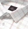Wrinkle-free White with Beige Checks - Short Sleeve sold by Airthreads