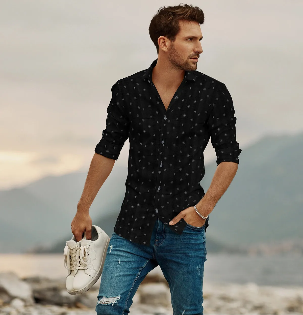 Pure Cotton - Long Sleeve - Black Print sold by Airthreads product image thumbnail 3