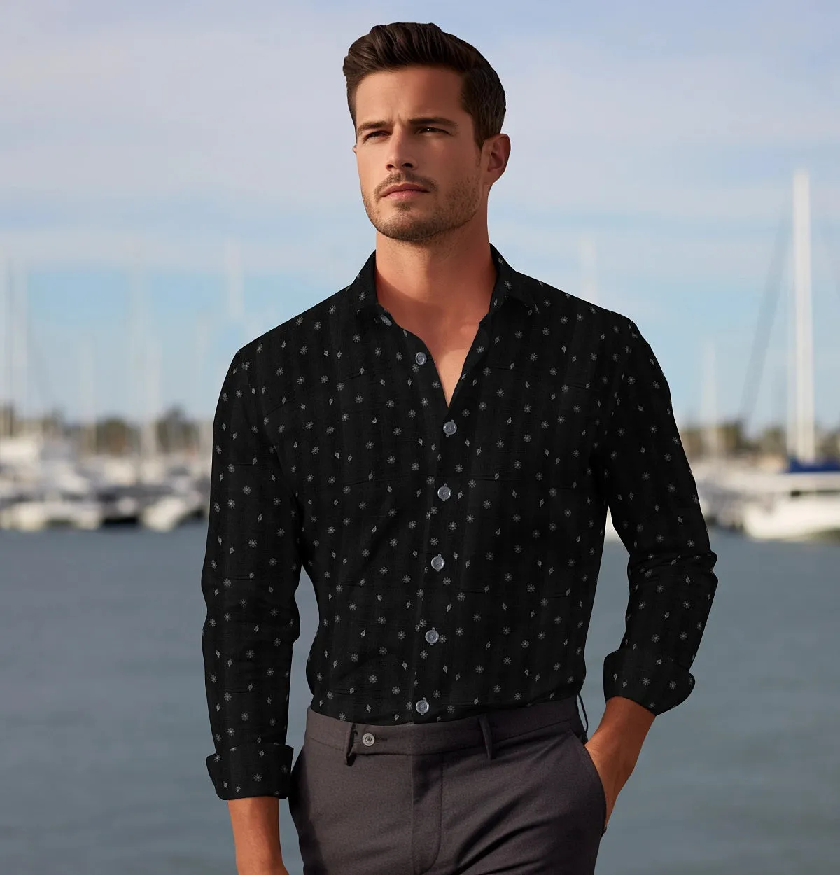 Pure Cotton - Long Sleeve - Black Print sold by Airthreads product image thumbnail 4