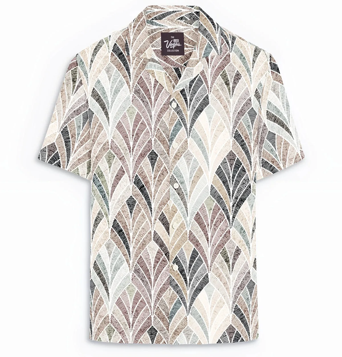 Wrinkle-Free - Brown Leaves - Camp Collar sold by Airthreads