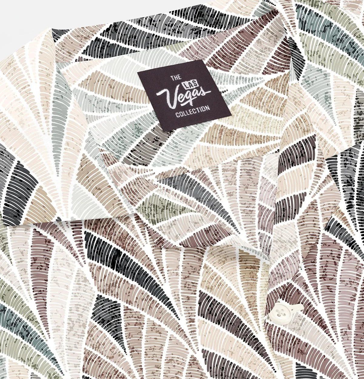 Wrinkle-Free - Brown Leaves - Camp Collar sold by Airthreads product image thumbnail 2