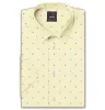 Pure Cotton - Short Sleeve - Yellow with Brown Stars sold by Airthreads
