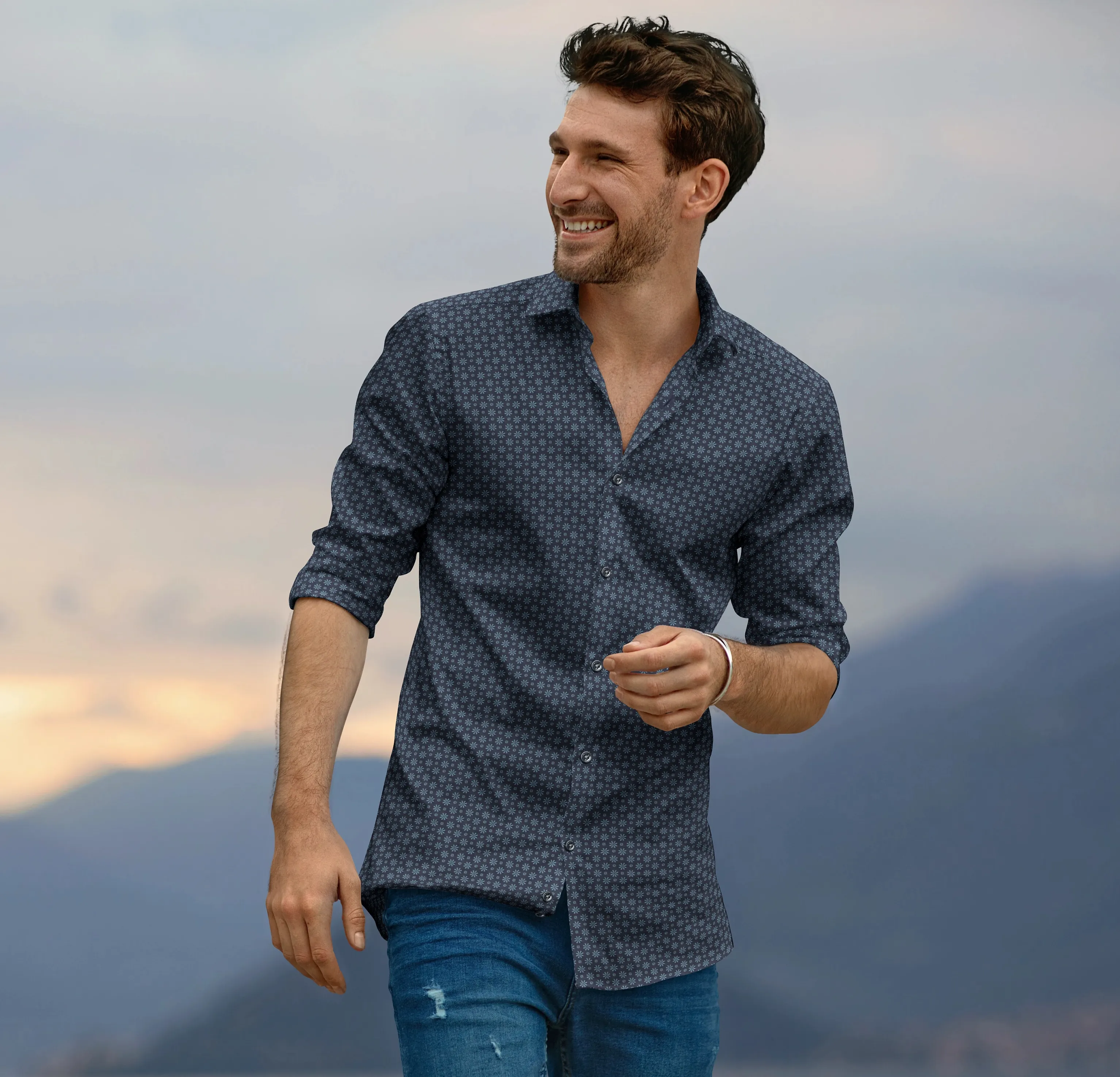 Pure Cotton - Long Sleeve - Navy sold by Airthreads product image thumbnail 3