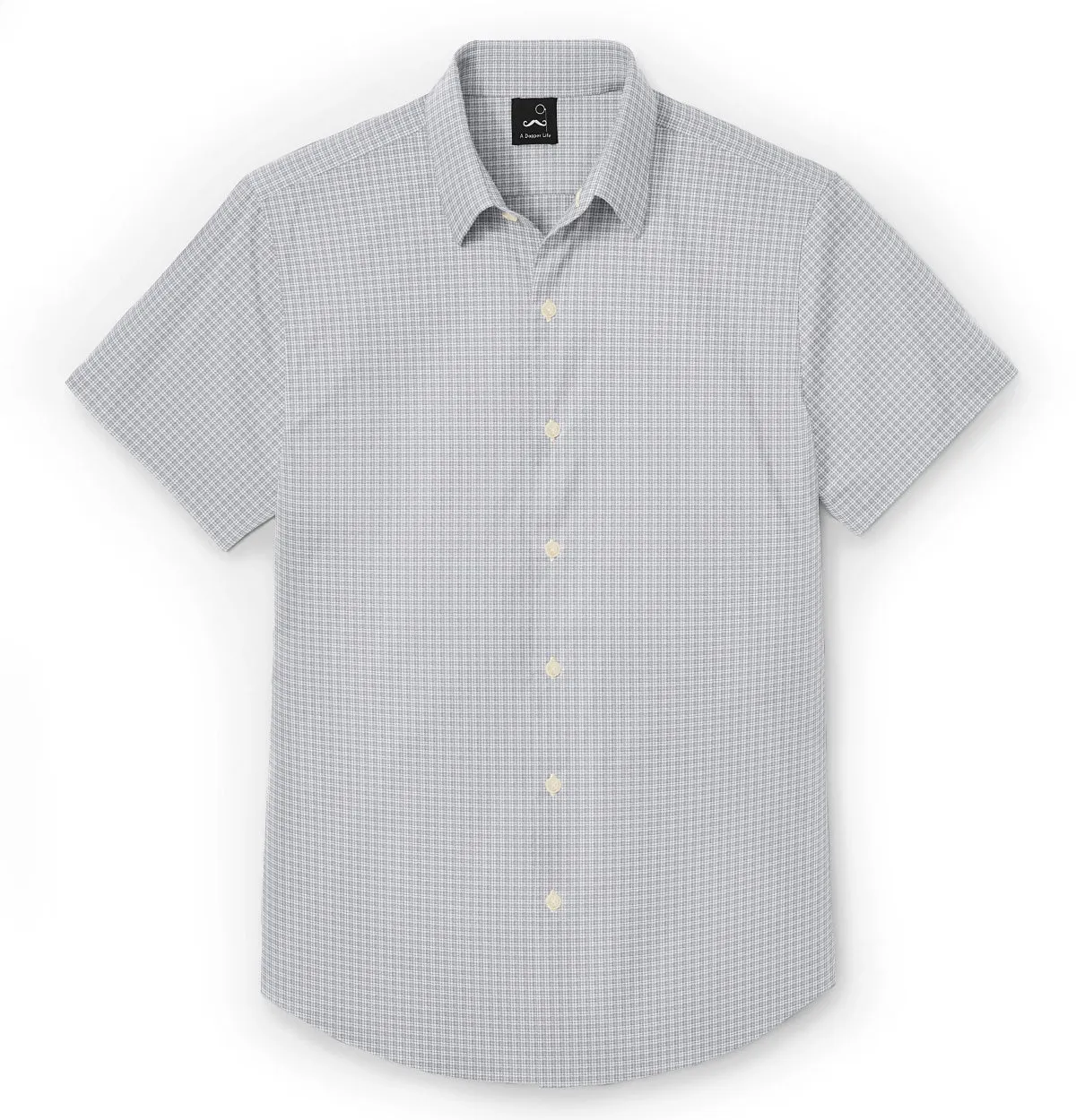 Pure Cotton - Short Sleeve - Warm Gray Houndstooth Print sold by Airthreads product image thumbnail 3