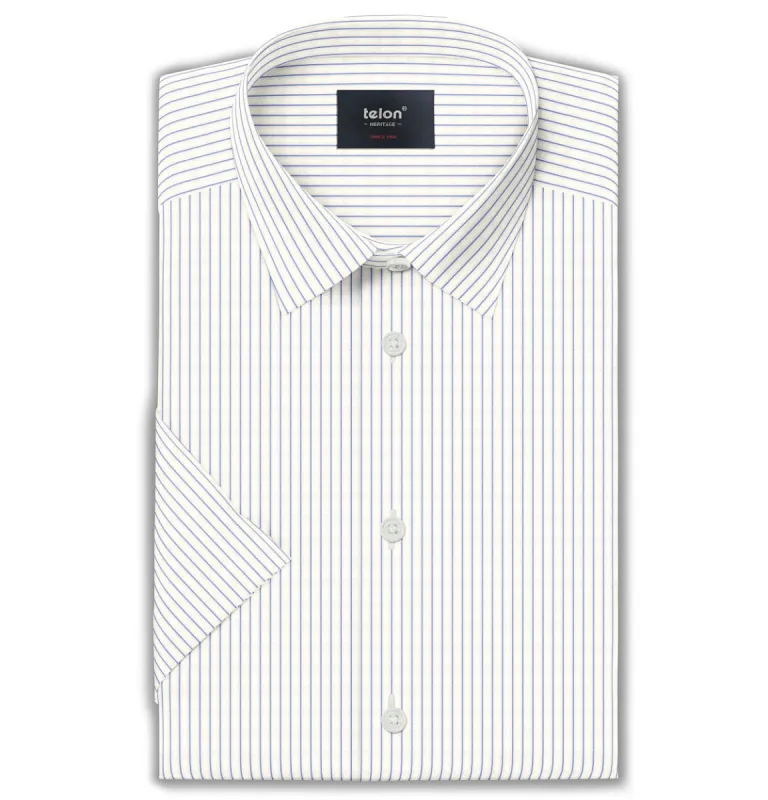 Luxury Pure Cotton - Short Sleeve - Skyline Stripe sold by Airthreads