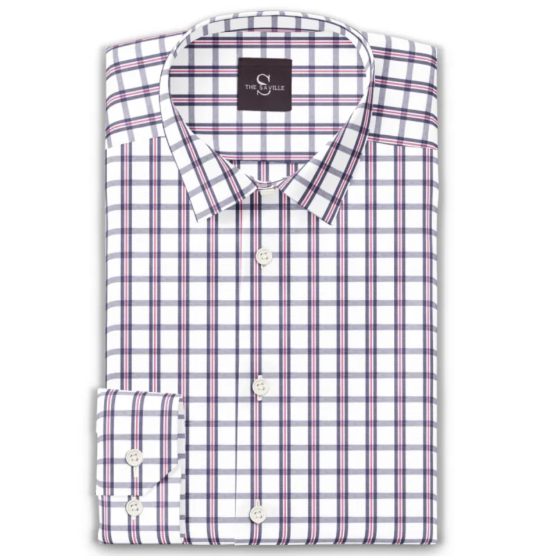 Wrinkle-free Navy and Red Checks - Long Sleeve sold by Airthreads