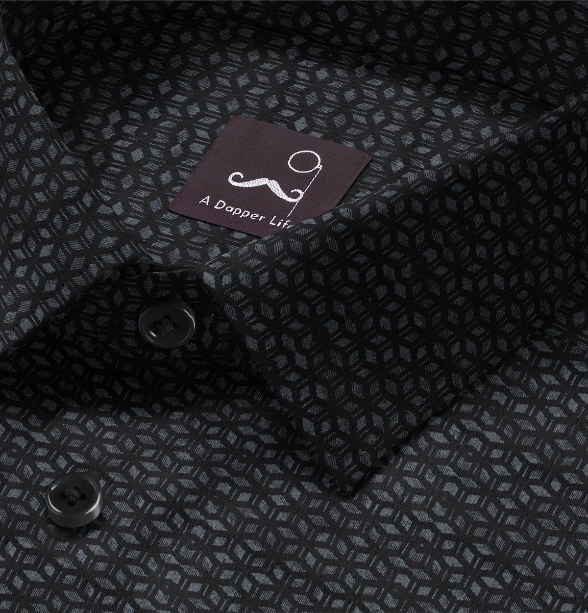 Pure Cotton - Short Sleeve- Charcoal Matrix sold by Airthreads product image thumbnail 2
