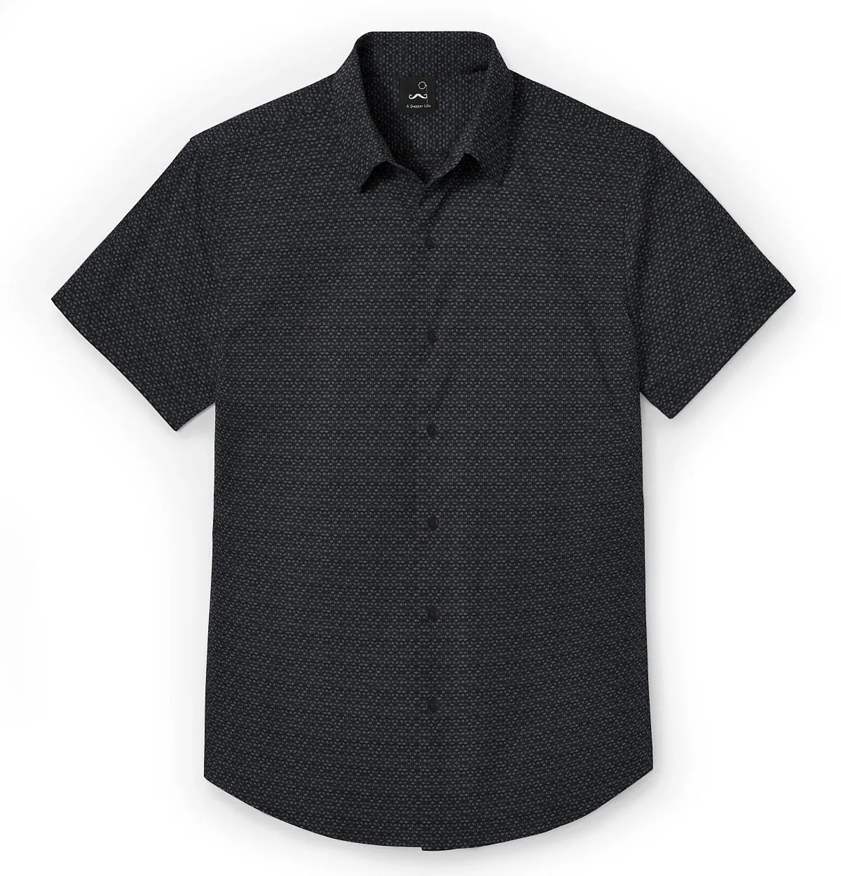 Pure Cotton - Short Sleeve- Charcoal Matrix sold by Airthreads product image thumbnail 5