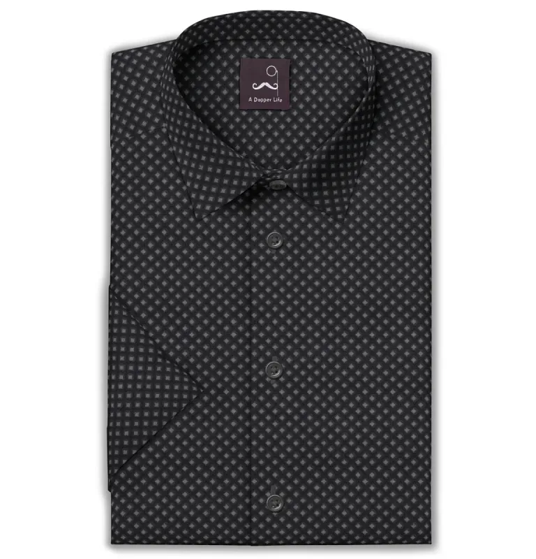 Pure Cotton - Short Sleeve- Midnight Black Diamond sold by Airthreads