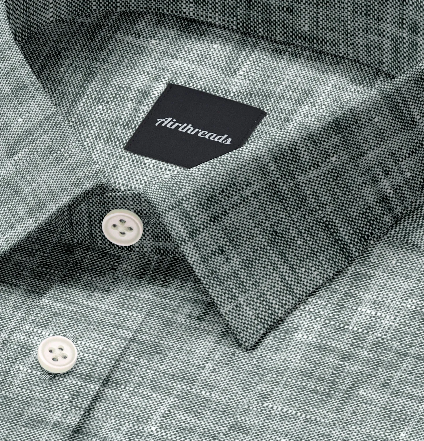 Pure Linen - Long Sleeve Shirt - Black Melange sold by Airthreads product image thumbnail 2