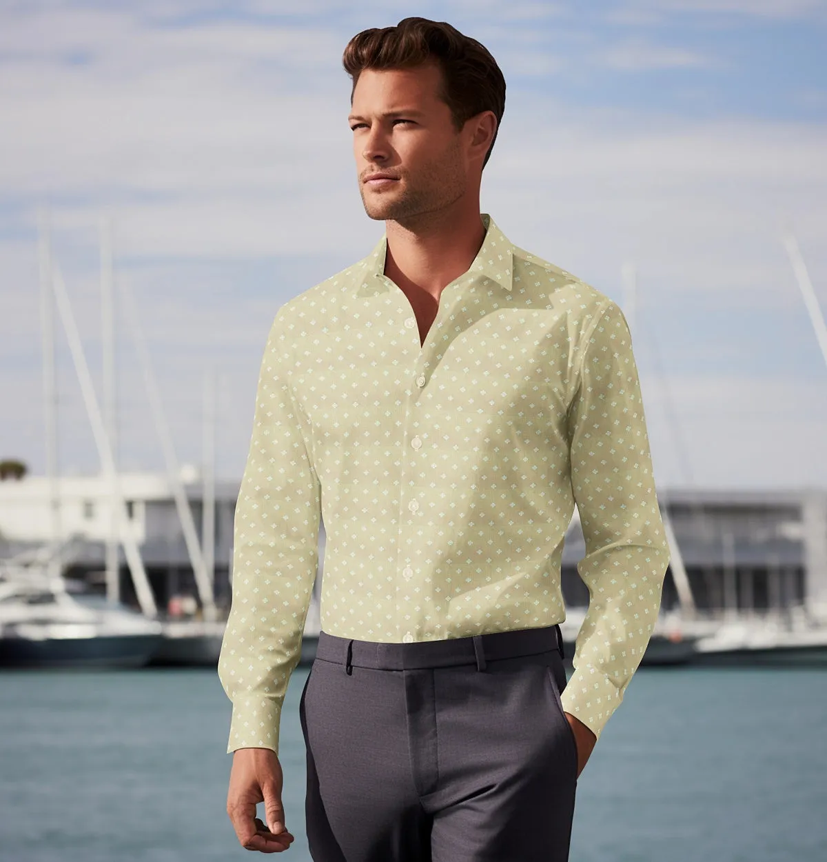 Pure Cotton - Long Sleeve - Harvest Beige Diamond sold by Airthreads product image thumbnail 4