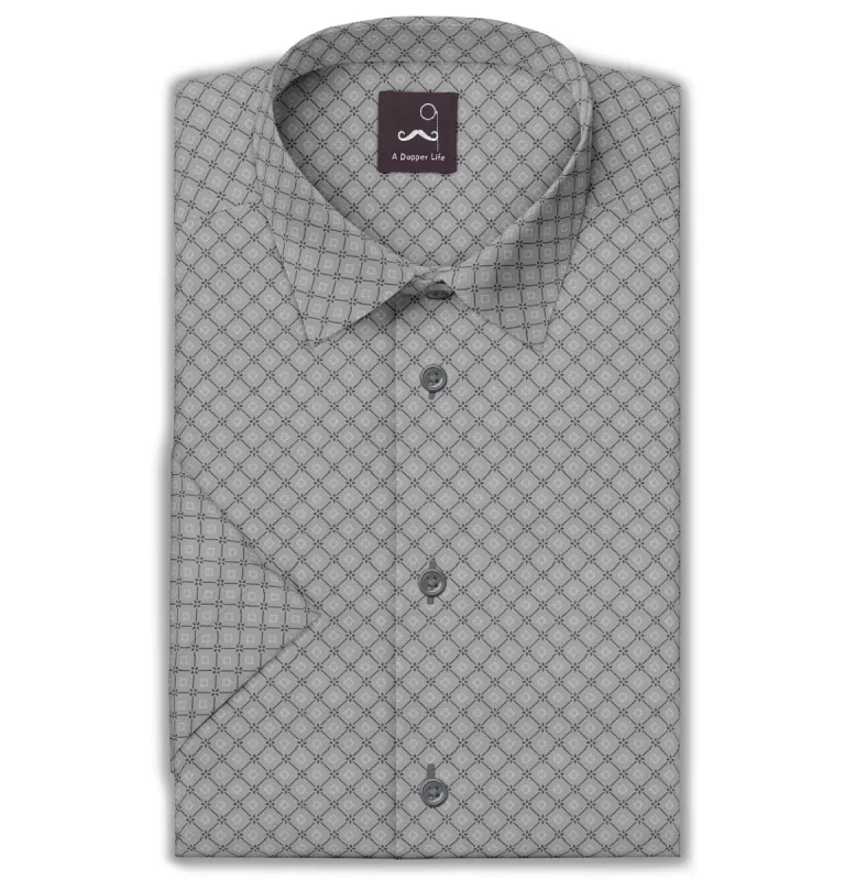 Pure Cotton - Short Sleeve- Cool Gray Mosaic sold by Airthreads