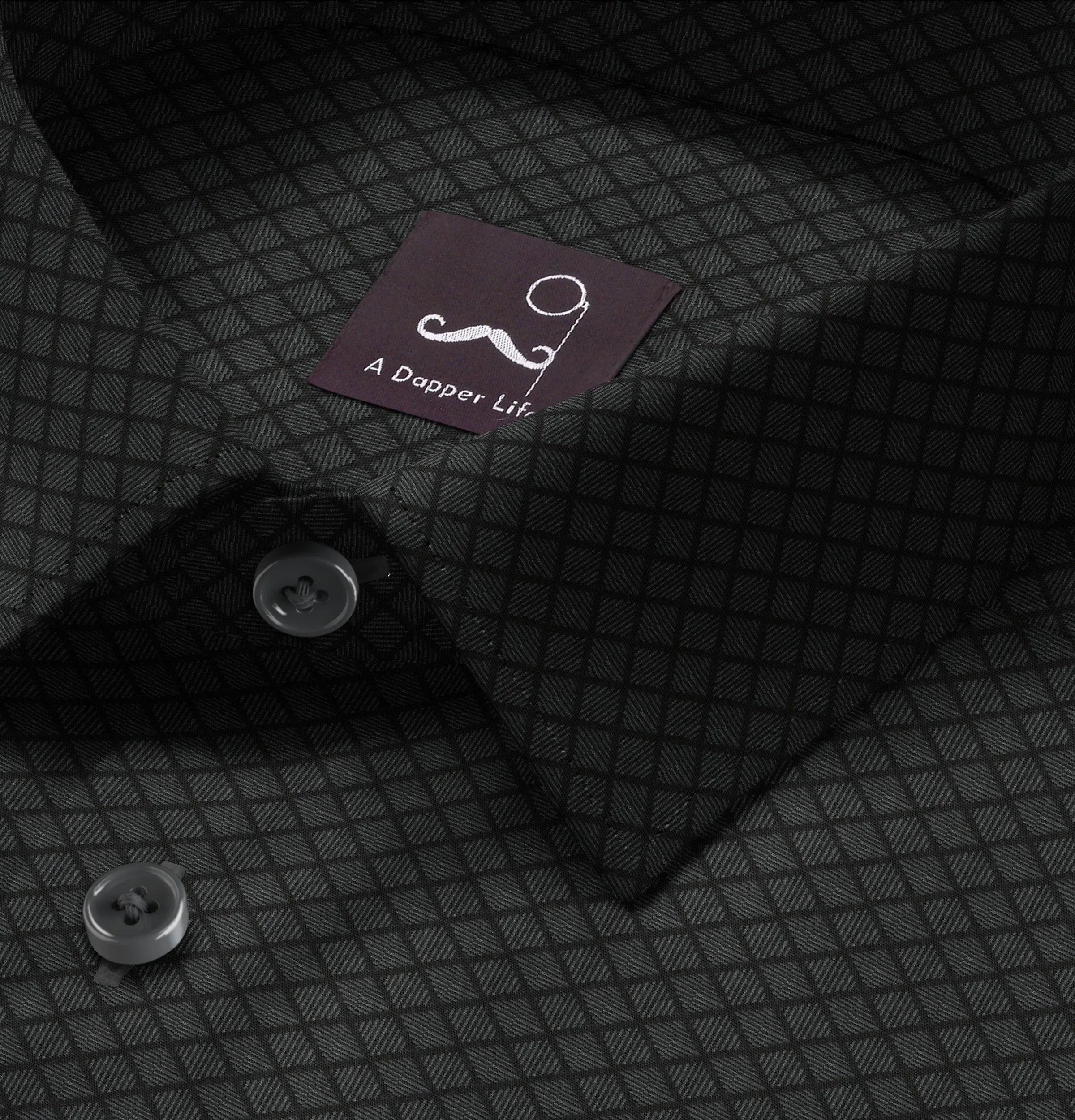 Pure Cotton - Long Sleeve - Black Diagonal Print sold by Airthreads product image thumbnail 2