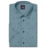 Pure Cotton - Short Sleeve - Turquoise Print sold by Airthreads