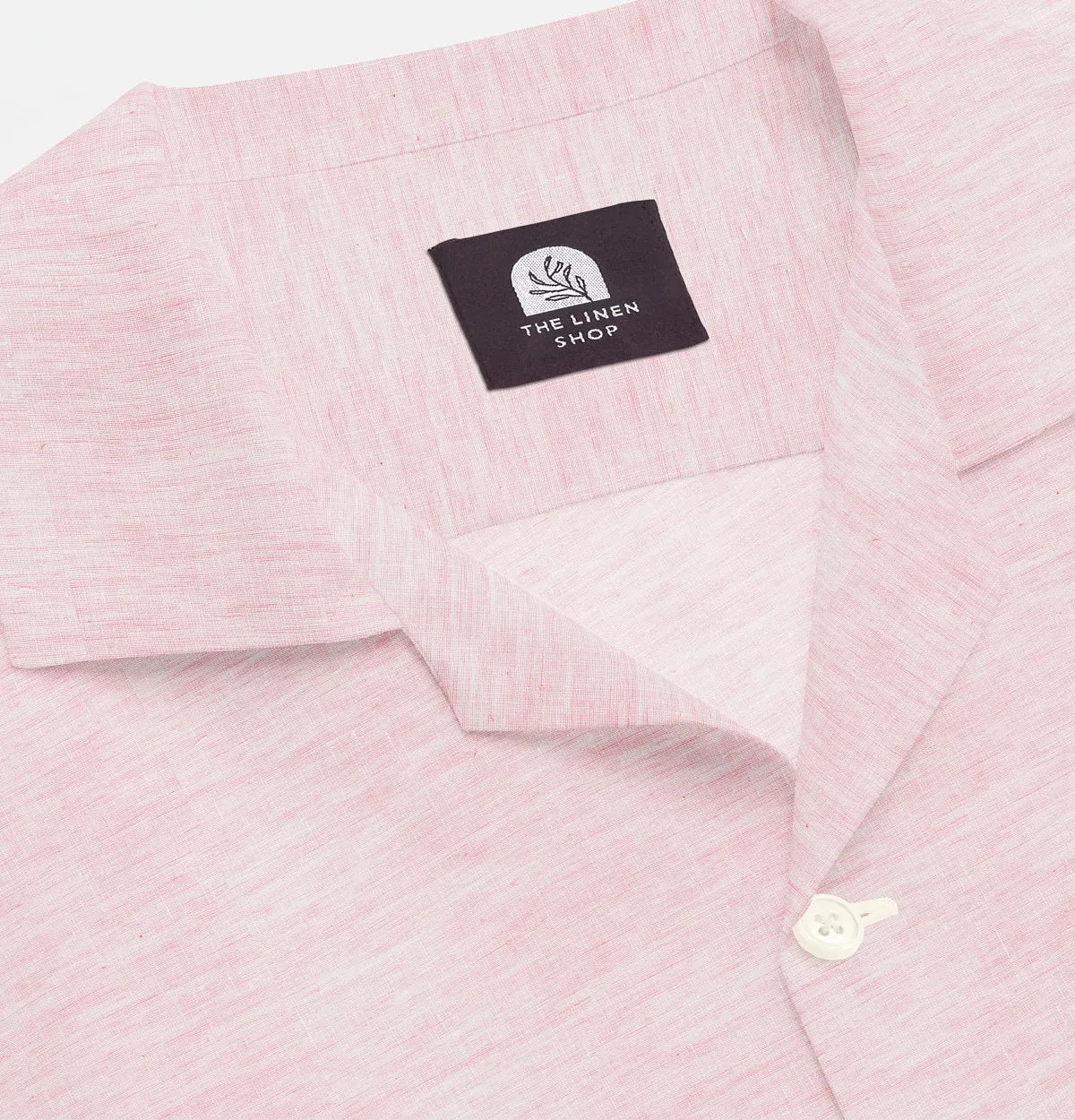 Camp Collar Linen Shirt in Pale Pink sold by Airthreads product image thumbnail 2