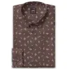 Pure Cotton - Long Sleeve - Brown with Leaves sold by Airthreads
