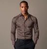 Pure Cotton - Long Sleeve - Brown with Leaves sold by Airthreads