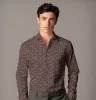 Pure Cotton - Long Sleeve - Brown with Leaves sold by Airthreads