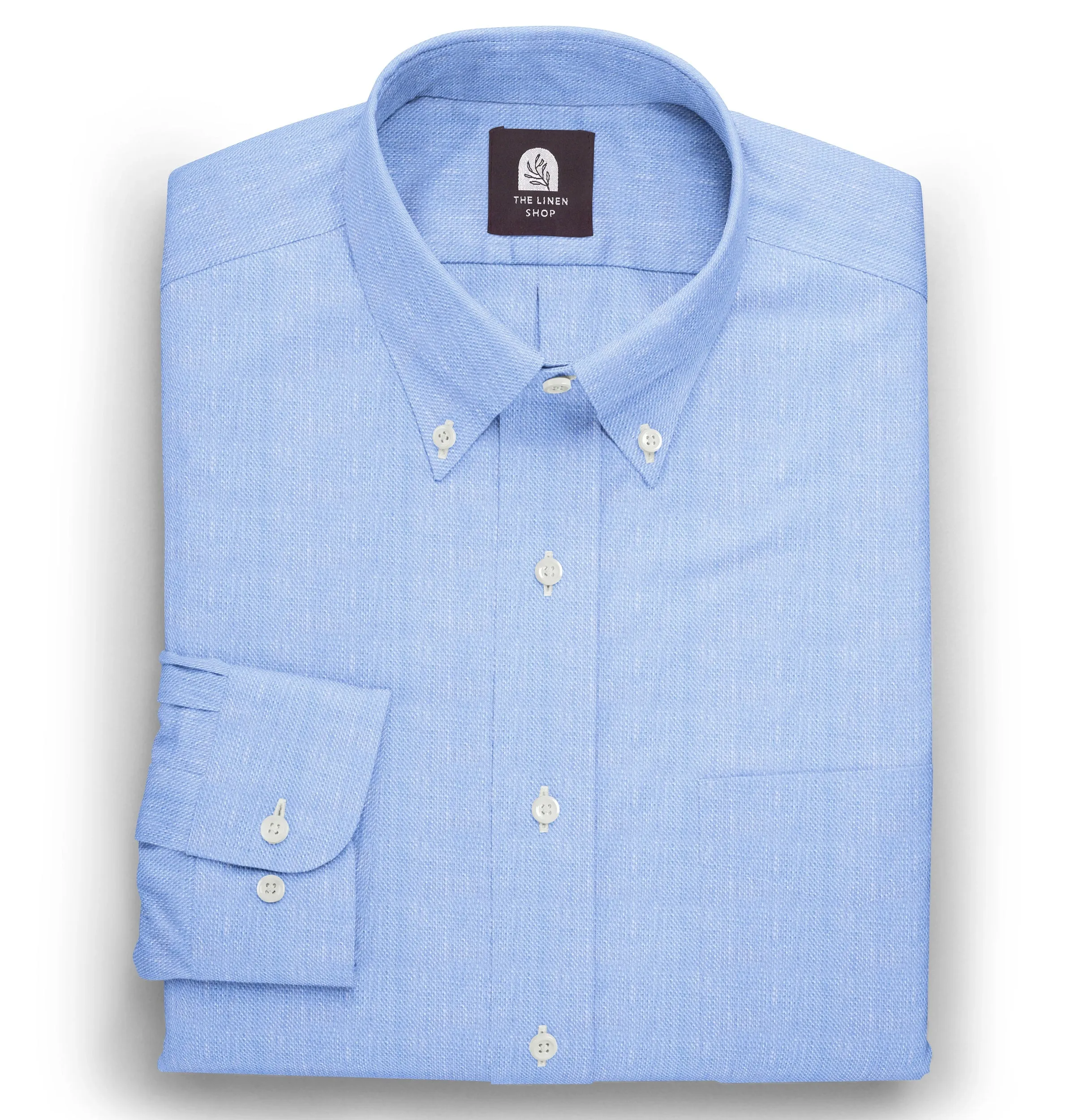 Pure Linen Button-Down - Long Sleeve - Sky Blue sold by Airthreads