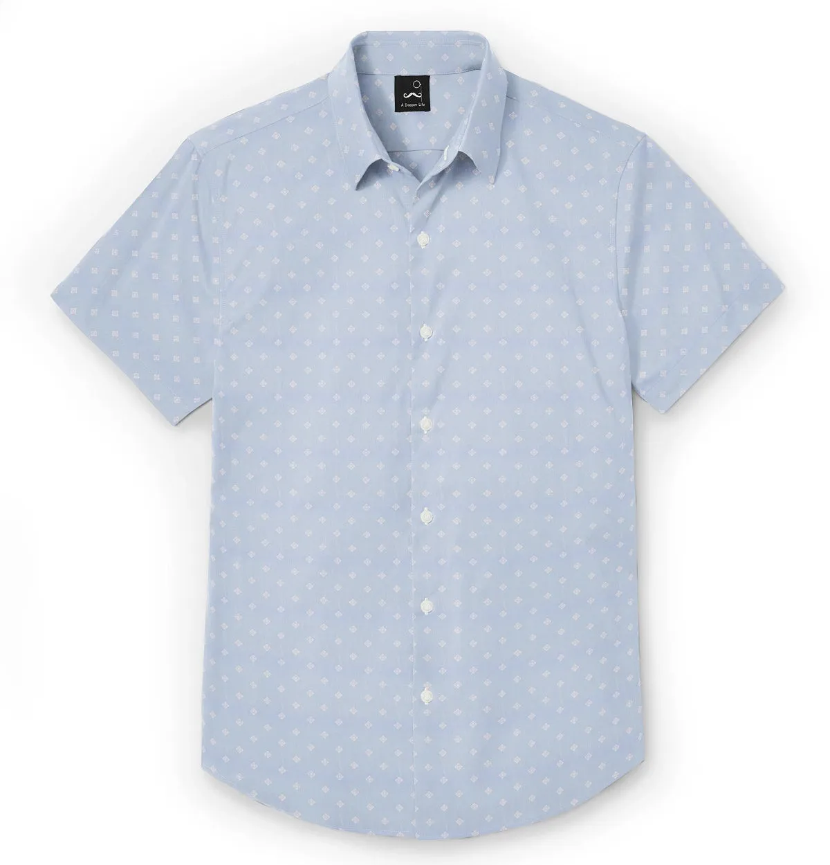 Pure Cotton - Short Sleeve- Spring Sky Blue Diamond sold by Airthreads product image thumbnail 3