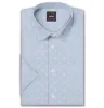 Pure Cotton - Short Sleeve- Spring Sky Blue Diamond sold by Airthreads