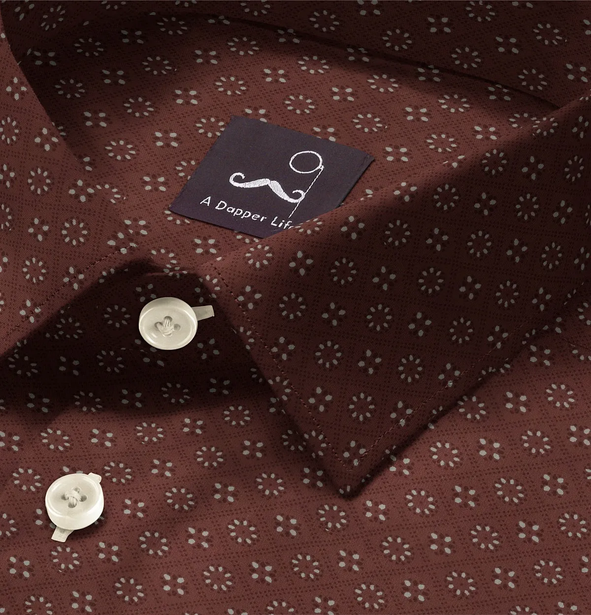 Pure Cotton - Short Sleeve- Rust Floral Medley sold by Airthreads product image thumbnail 2