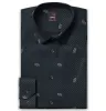 Pure Cotton - Long Sleeve - Navy with Leaves sold by Airthreads