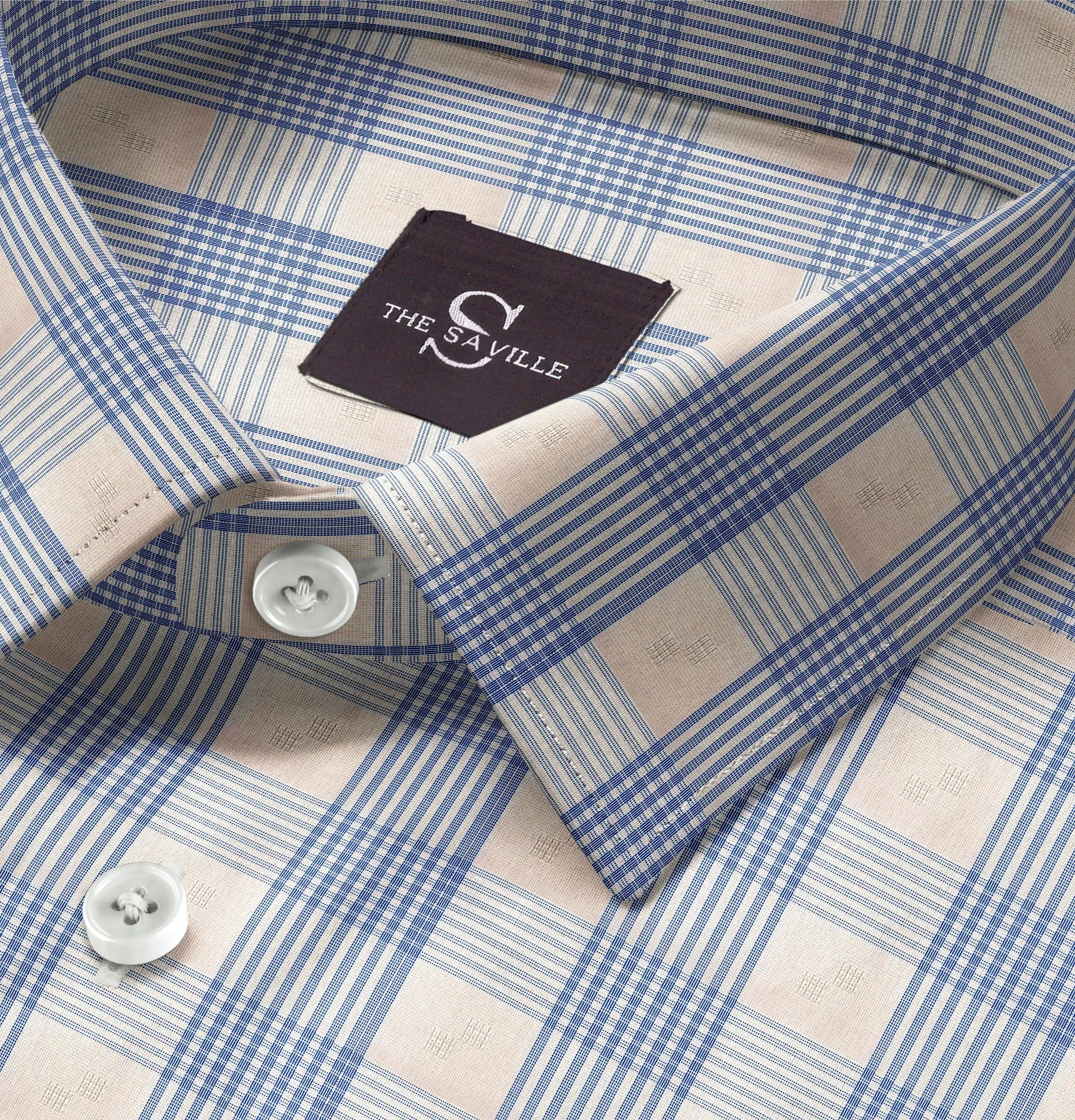 Wrinkle-free - Long Sleeve - Beige Checks sold by Airthreads product image thumbnail 2