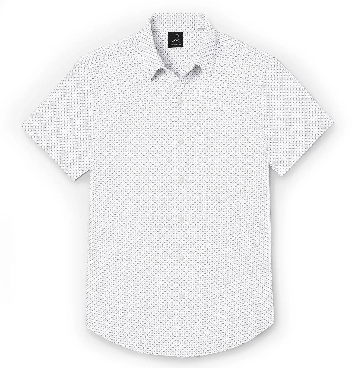 Pure Cotton - Short Sleeve - White with Flowers and Diamonds sold by Airthreads product image thumbnail 3