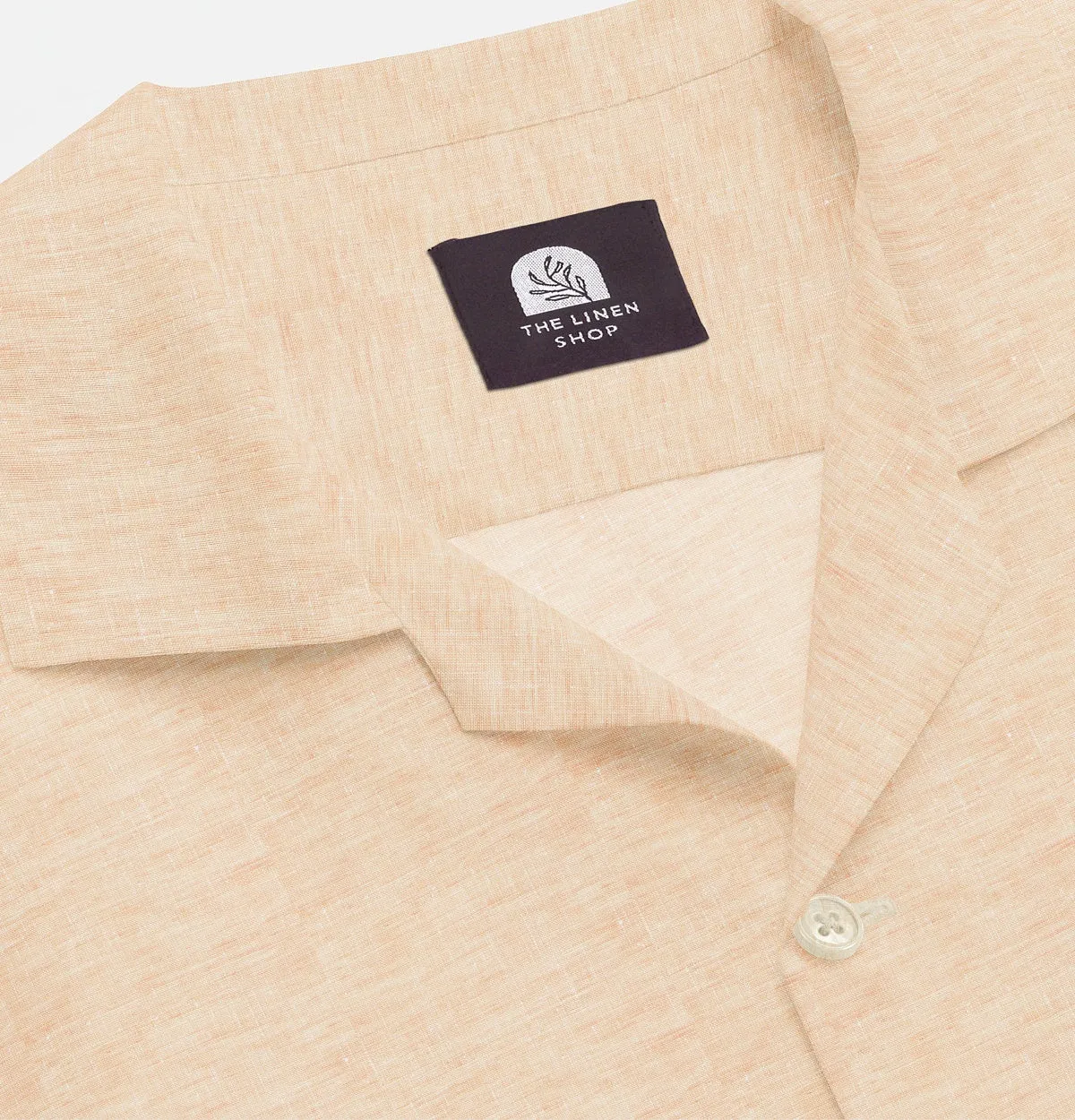 Camp Collar Linen Shirt in Peach sold by Airthreads product image thumbnail 2