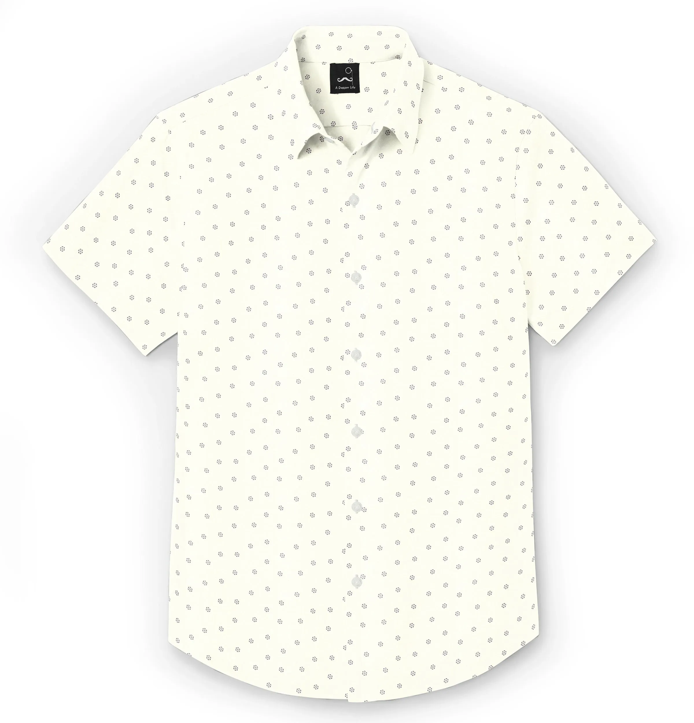 Pure Cotton - Short Sleeve - Cream Floral Print sold by Airthreads product image thumbnail 3