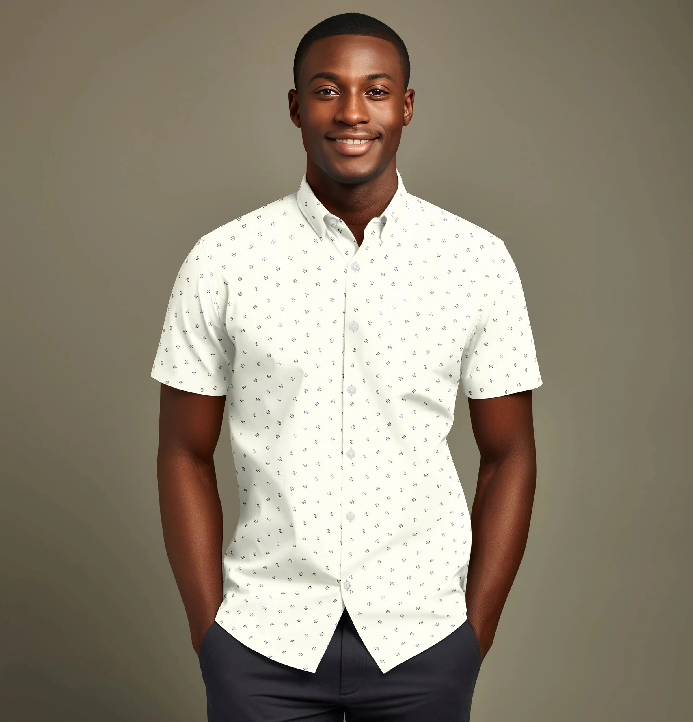 Pure Cotton - Short Sleeve - Cream Floral Print sold by Airthreads product image thumbnail 4