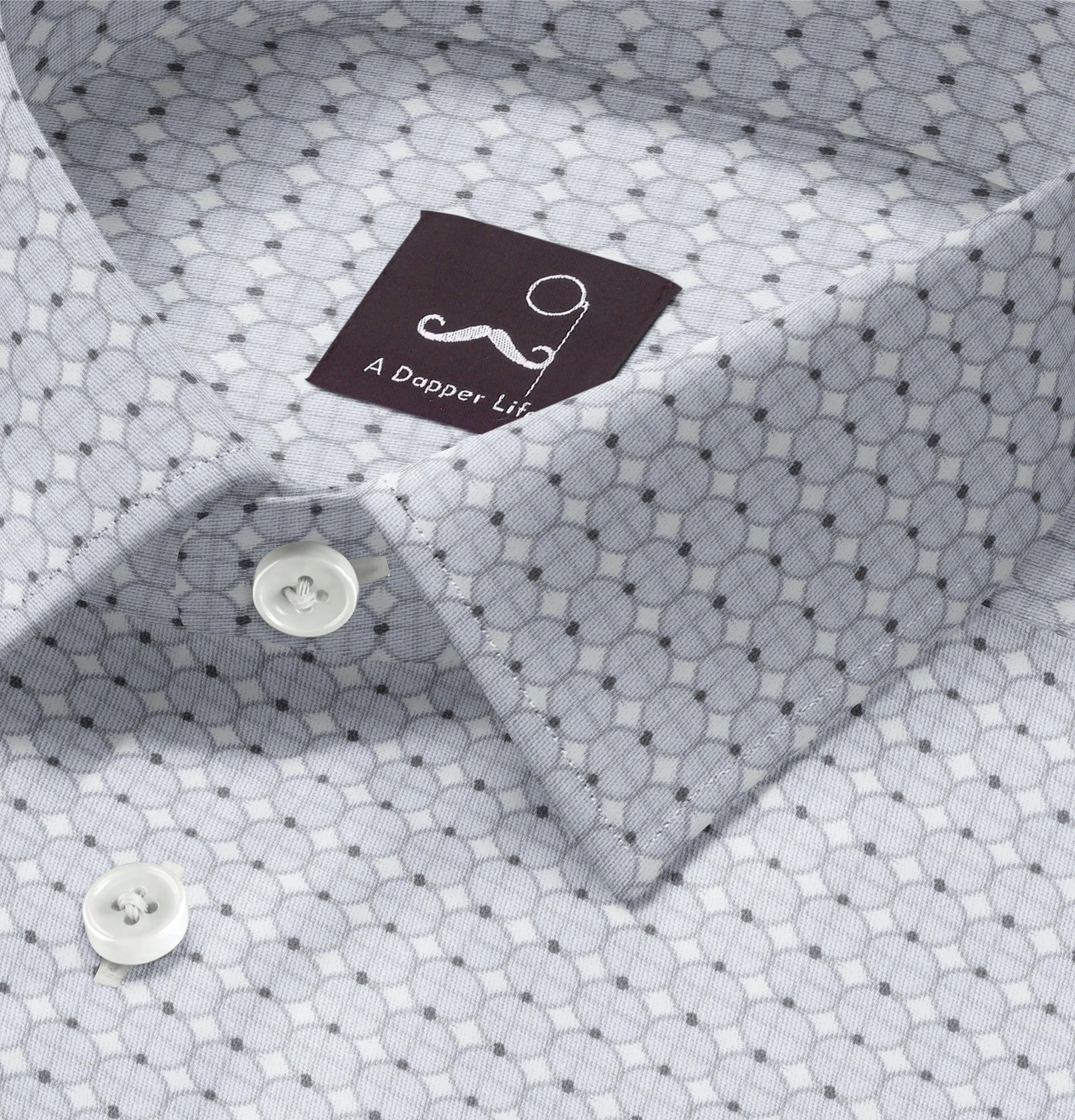 Pure Cotton - Short Sleeve - Gray Circles sold by Airthreads product image thumbnail 2