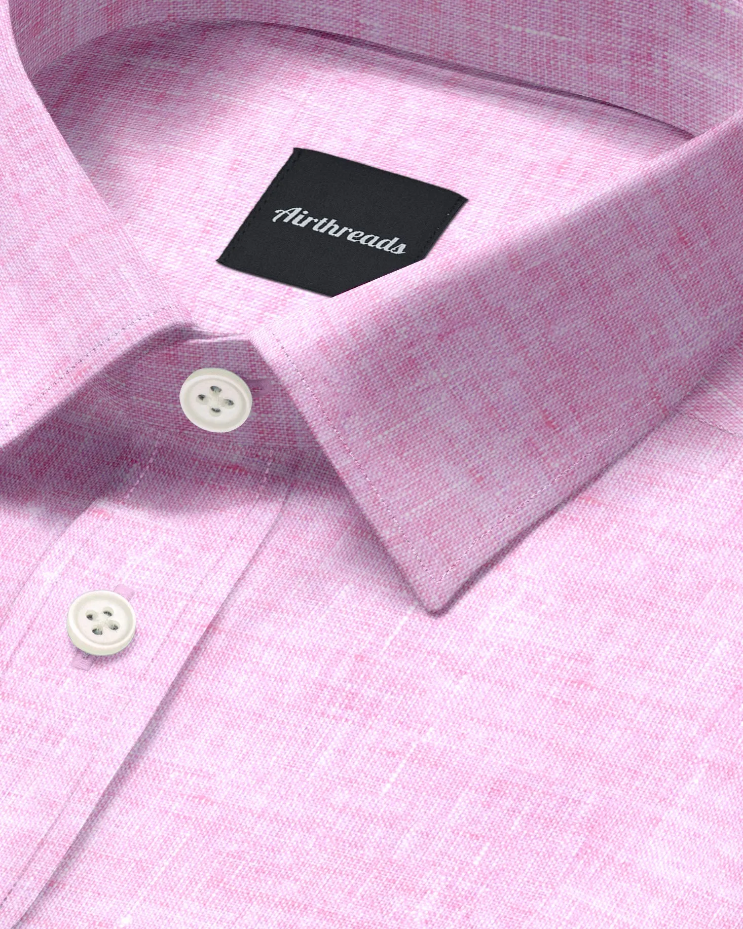 Long Sleeve Linen Shirt in Pink sold by Airthreads product image thumbnail 2