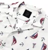 Cotton - Camp Collar Shirt - Sailboats sold by Airthreads