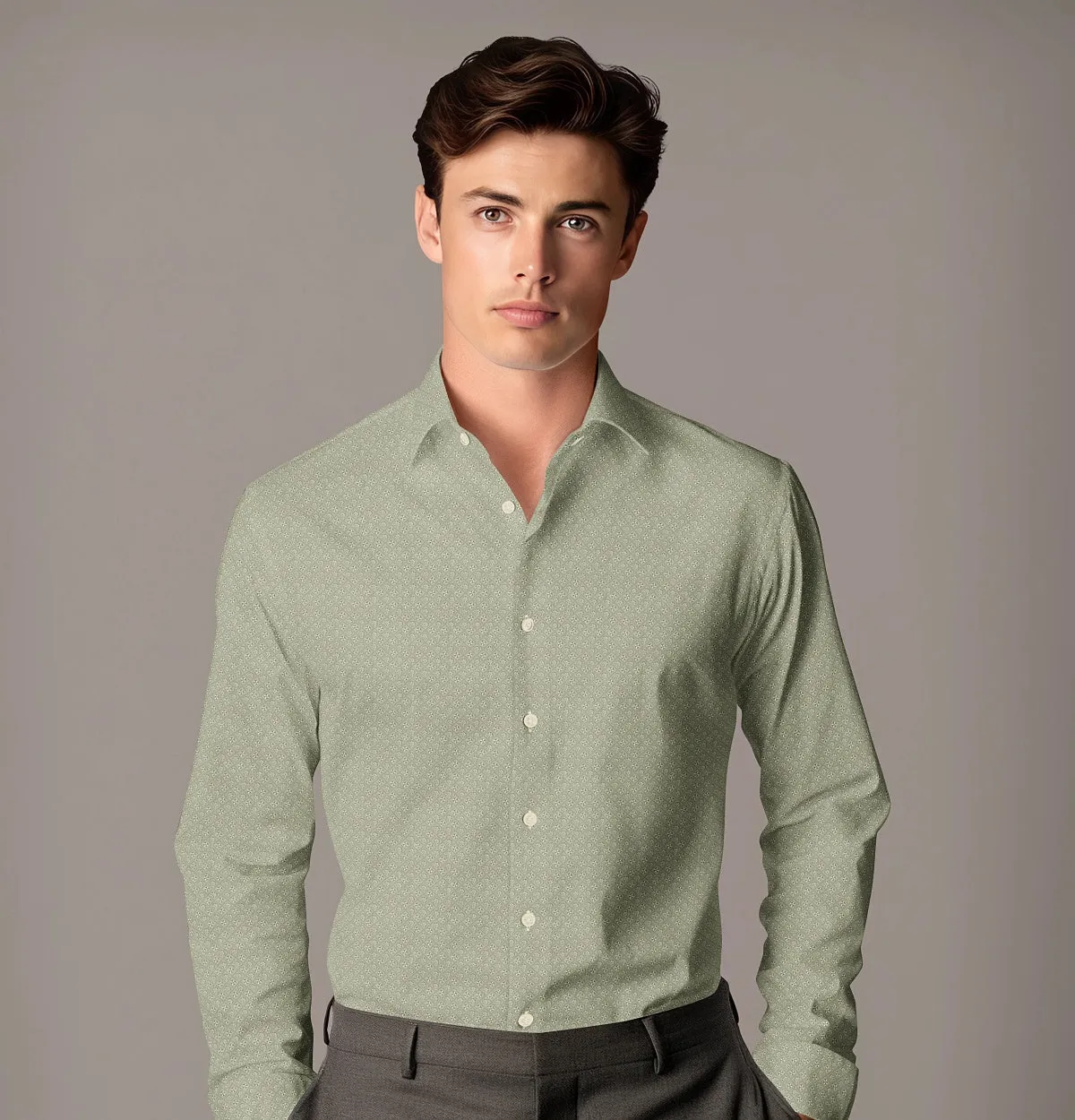 Pure Cotton - Long Sleeve - Mint Floral Medley sold by Airthreads product image thumbnail 4