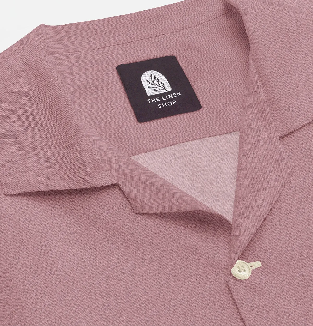 Cotton Linen - Camp Collar - Short Sleeve - Dusty Pink sold by Airthreads product image thumbnail 2