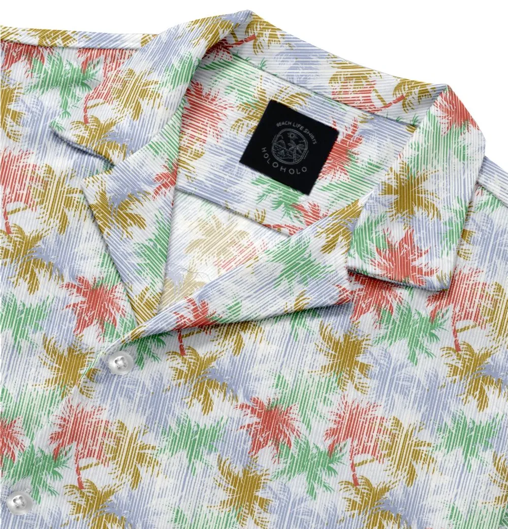 Cotton - Camp Collar Shirt - Palm Trees sold by Airthreads product image thumbnail 2