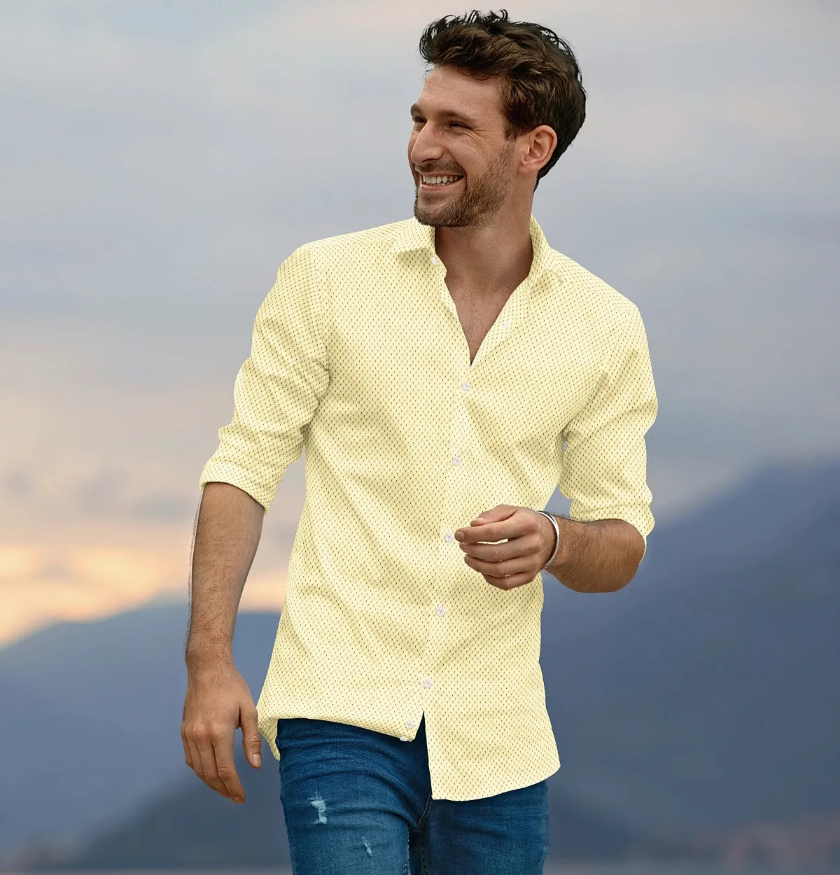 Pure Cotton - Long Sleeve - Yellow Print sold by Airthreads product image thumbnail 3