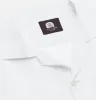 Camp Collar Linen Shirt in White sold by Airthreads