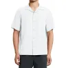 Camp Collar Linen Shirt in White sold by Airthreads