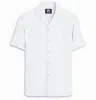 Camp Collar Linen Shirt in White sold by Airthreads