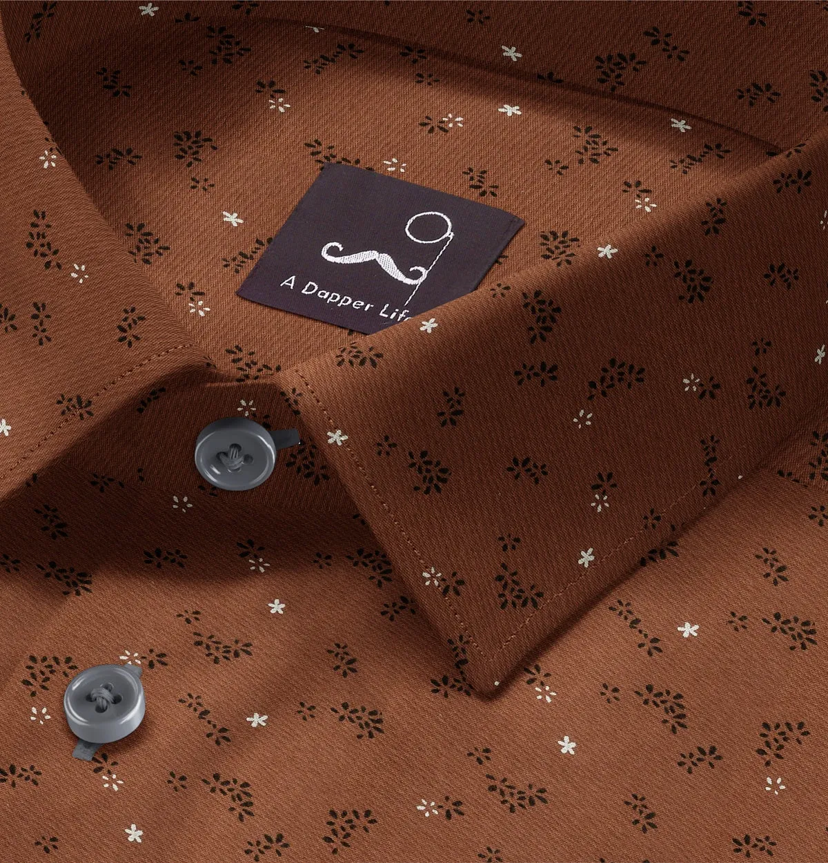 Pure Cotton - Short Sleeve - Brick Floral sold by Airthreads product image thumbnail 2