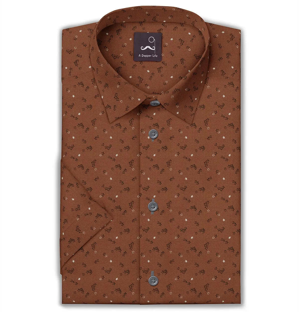 Pure Cotton - Short Sleeve - Brick Floral sold by Airthreads