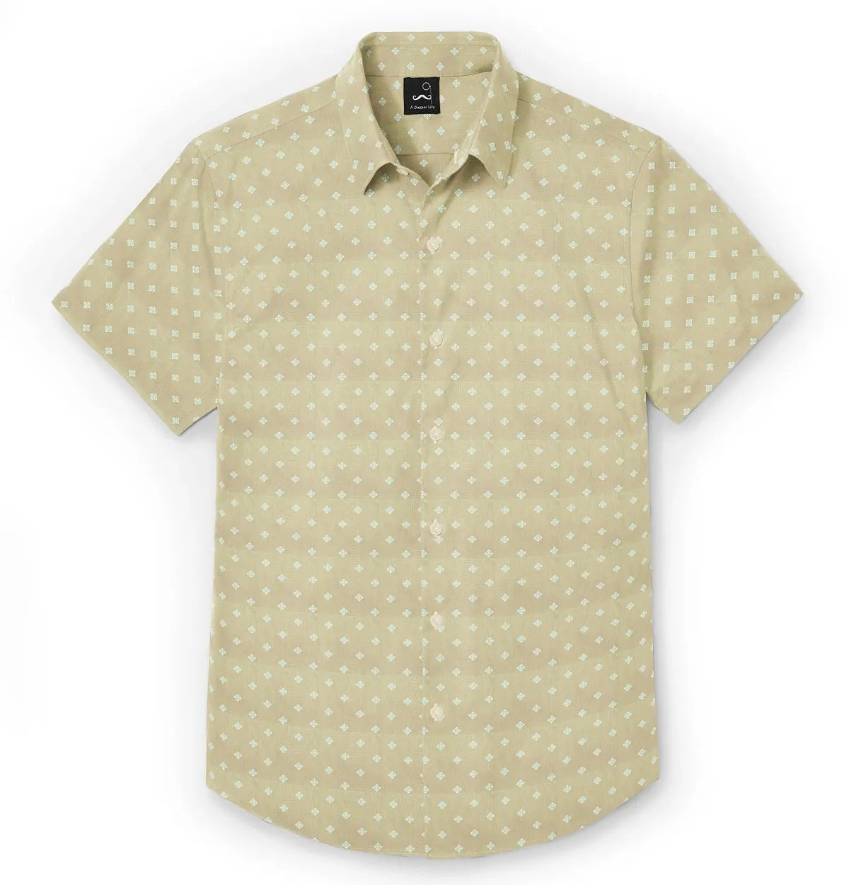 Pure Cotton - Short Sleeve- Harvest Beige Diamond sold by Airthreads product image thumbnail 3