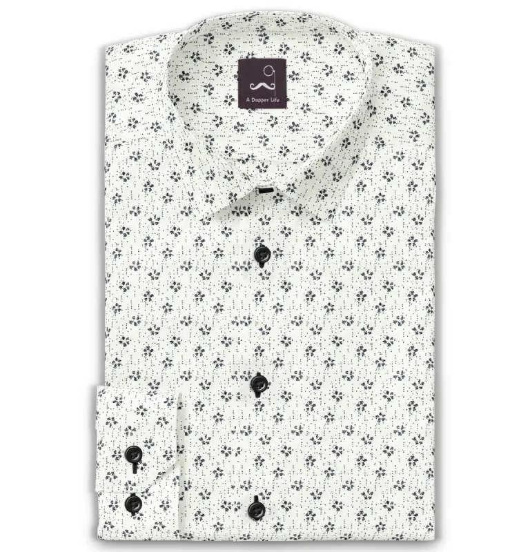 Pure Cotton - Long Sleeve - Off White Print sold by Airthreads