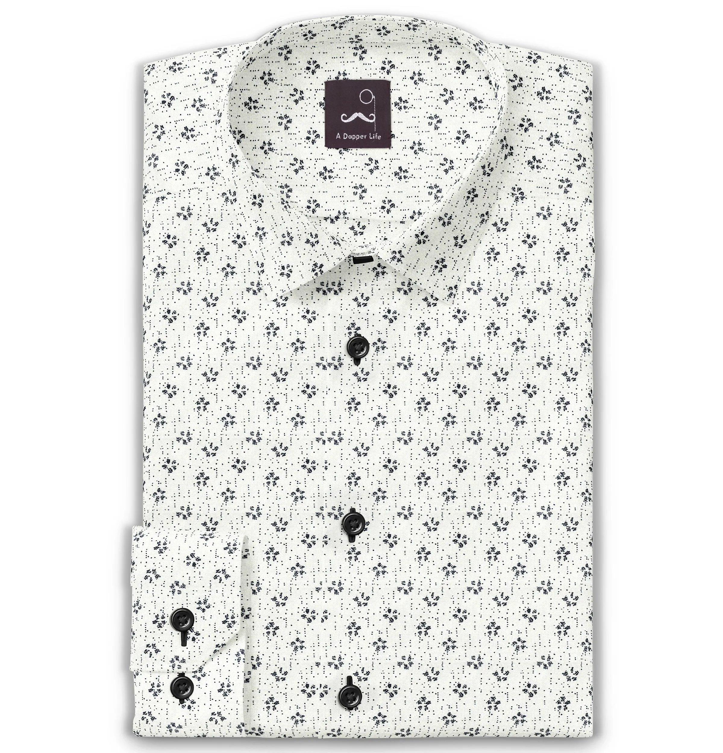 Pure Cotton - Long Sleeve - Off White Print sold by Airthreads