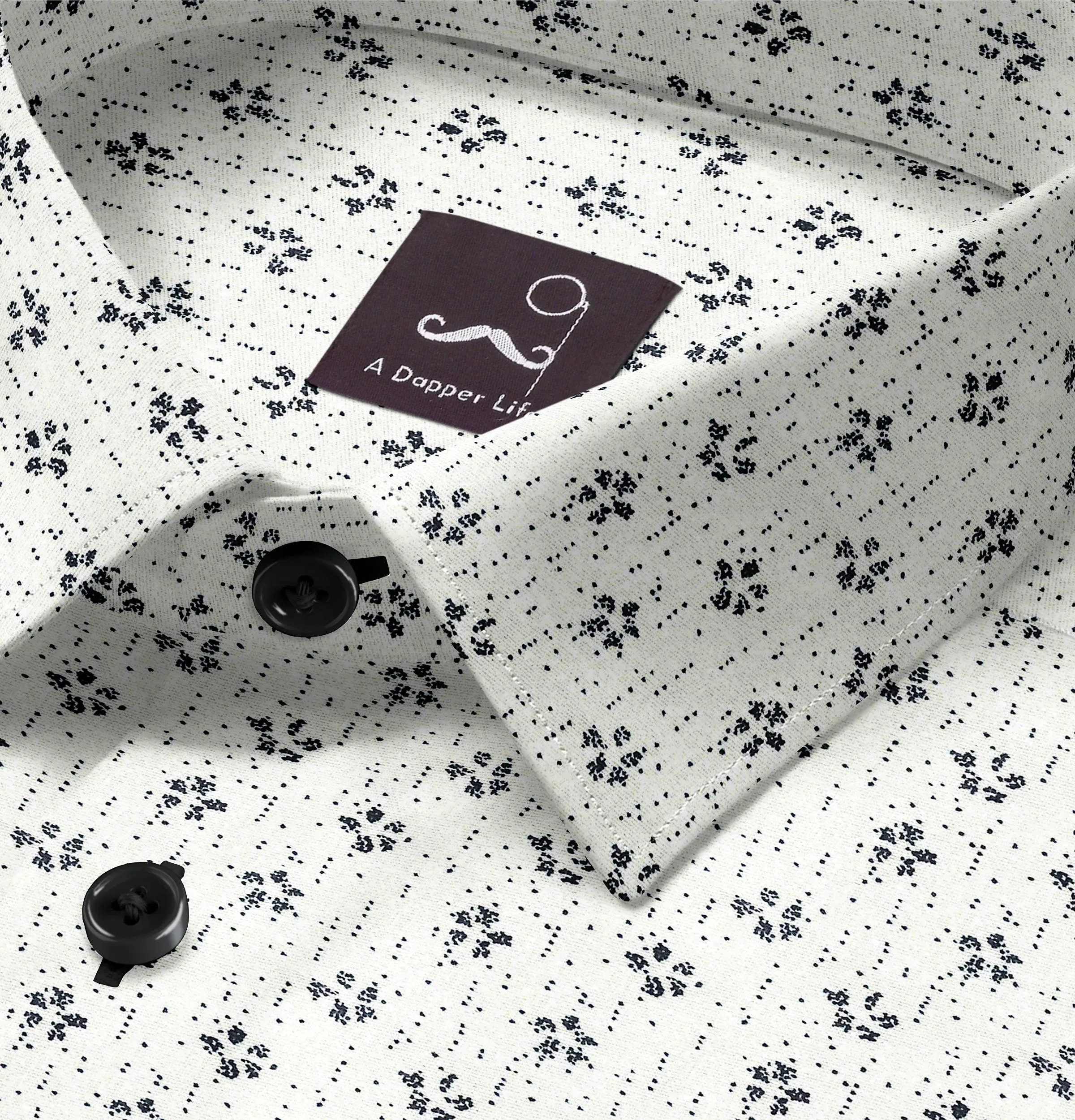 Pure Cotton - Long Sleeve - Off White Print sold by Airthreads product image thumbnail 2