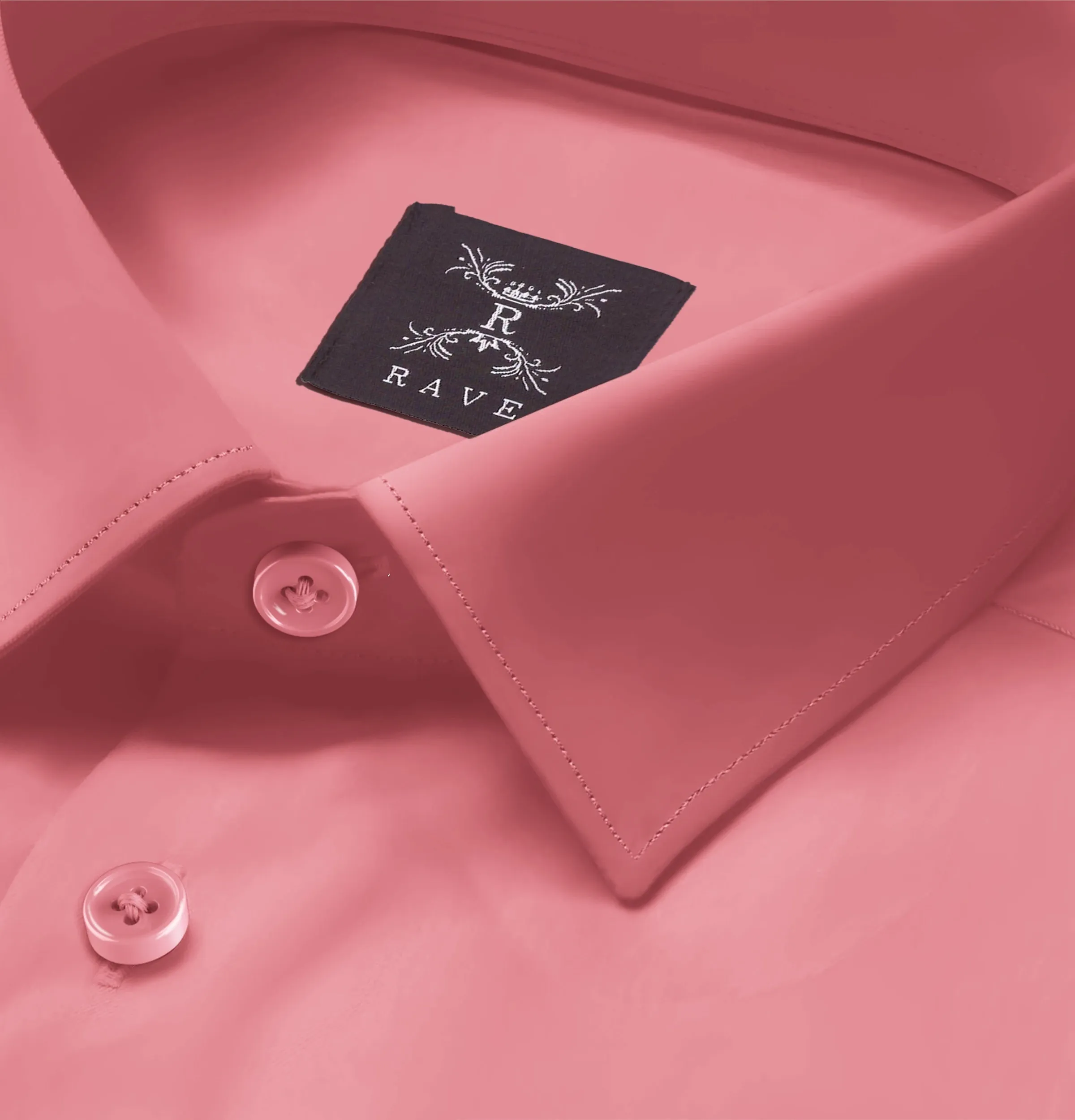 Wrinkle-resistant Cotton-Lycra Shirt - Coral - Short Sleeve sold by Airthreads product image thumbnail 2