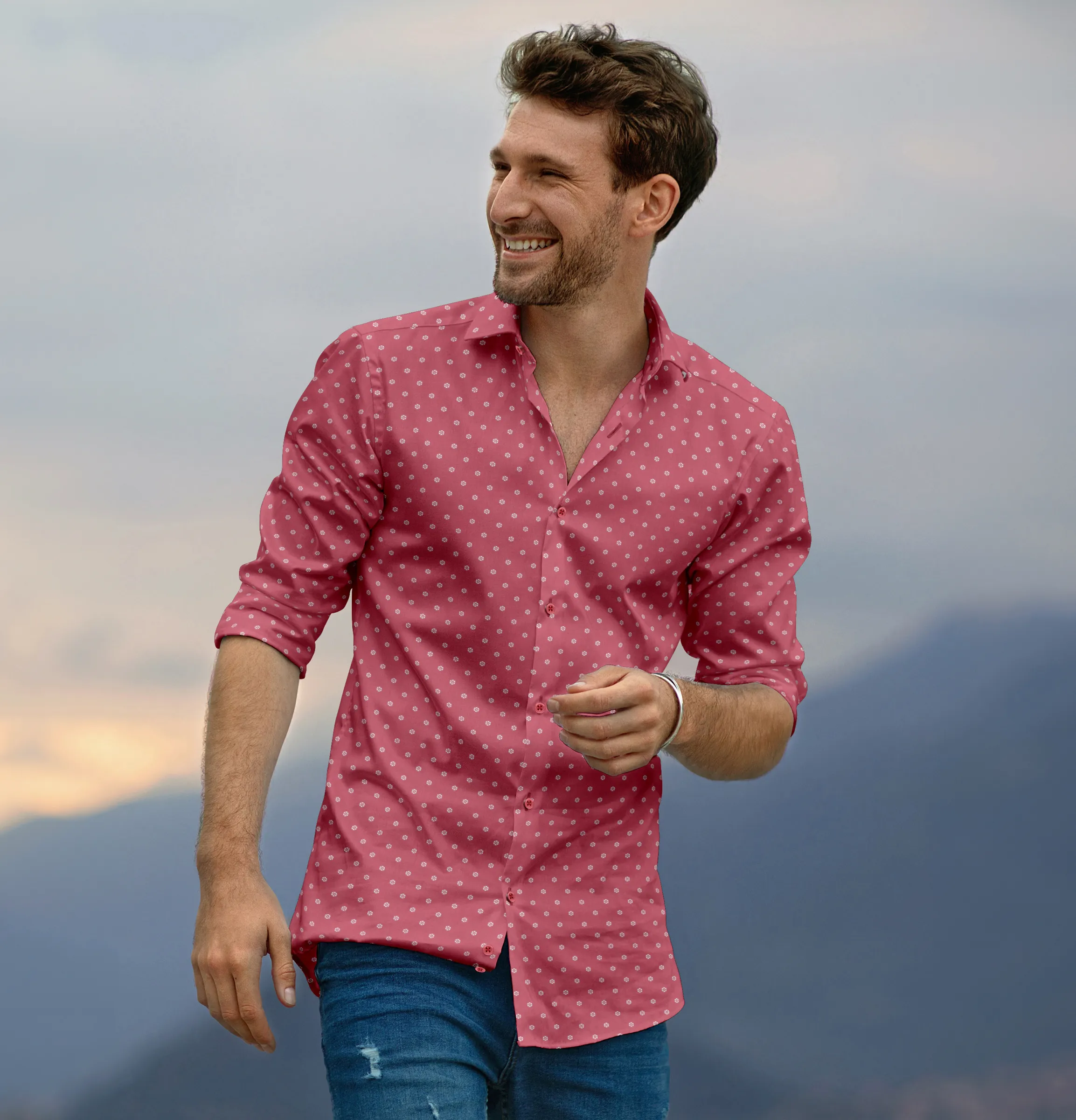 Pure Cotton- Long Sleeve Shirt - Fuschia sold by Airthreads product image thumbnail 3